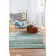 Tapis tissé main en laine uni vert Aurelia Kelim Esprit Home