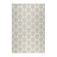 Tapis beige et bleu en laine plat design Rainns Kelim