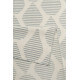 Tapis beige et bleu en laine plat design Rainns Kelim