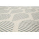 Tapis beige et bleu en laine plat design Rainns Kelim