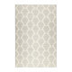 Tapis beige et gris en laine plat design Rainns Kelim