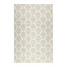 Tapis beige et gris en laine plat design Rainns Kelim