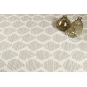 Tapis beige et gris en laine plat design Rainns Kelim