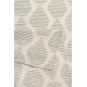 Tapis beige et gris en laine plat design Rainns Kelim