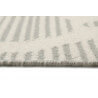 Tapis beige et gris en laine plat design Rainns Kelim