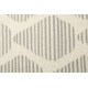 Tapis beige et gris en laine plat design Rainns Kelim