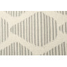 Tapis beige et gris en laine plat design Rainns Kelim