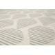 Tapis beige et gris en laine plat design Rainns Kelim