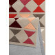 Tapis rouge géométrique en laine de N-Z Mahan Esprit Home