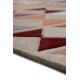 Tapis rouge géométrique en laine de N-Z Mahan Esprit Home