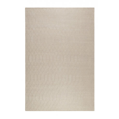 Tapis uni beige en laine plat Esprit Home Lotte Kelim