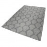 Tapis gris en laine plat design Rainns Kelim