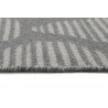 Tapis gris en laine plat design Rainns Kelim