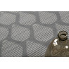 Tapis gris en laine plat design Rainns Kelim