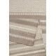 Tapis rayé sable et taupe pour salon plat Hudson Kelim Esprit Home