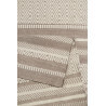 Tapis rayé sable et taupe pour salon plat Hudson Kelim Esprit Home