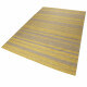 Tapis rayé jaune et taupe pour salon plat Hudson Kelim Esprit Home