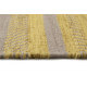 Tapis rayé jaune et taupe pour salon plat Hudson Kelim Esprit Home