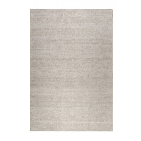 Tapis uni en laine rectangle argenté Maya Kelim Esprit Home