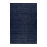 Tapis uni en laine rectangle bleu foncé Maya Kelim Esprit Home