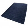 Tapis uni en laine rectangle bleu foncé Maya Kelim Esprit Home