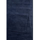 Tapis uni en laine rectangle bleu foncé Maya Kelim Esprit Home