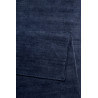 Tapis uni en laine rectangle bleu foncé Maya Kelim Esprit Home