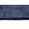 Tapis uni en laine rectangle bleu foncé Maya Kelim Esprit Home