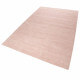 Tapis uni en laine rectangle rose clair Maya Kelim Esprit Home