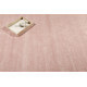 Tapis uni en laine rectangle rose clair Maya Kelim Esprit Home