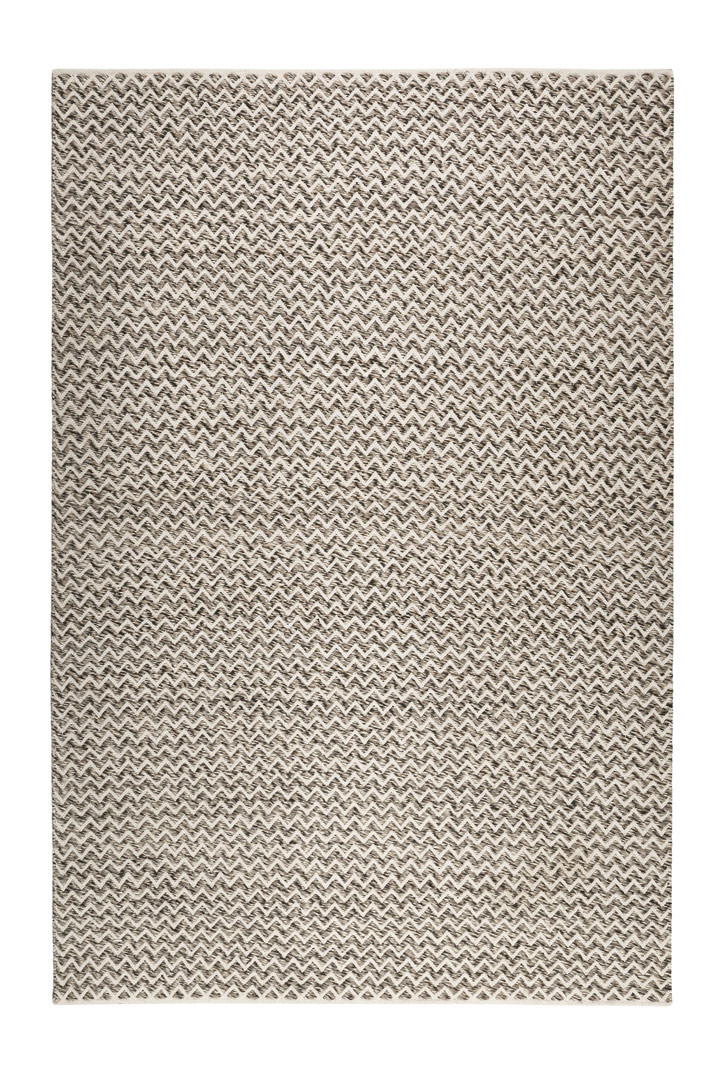 Tapis géométrique blanc et noir en laine Sandi Kelim Esprit Home