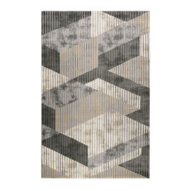 Tapis géométrique gris rectangle Tamo Esprit Home