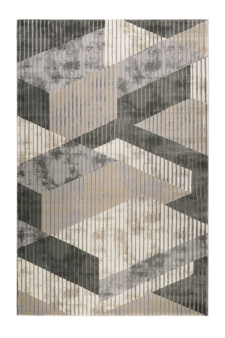 Tapis géométrique gris rectangle Tamo Esprit Home