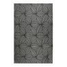 Tapis gris floral en laine de N-Z design Oria Esprit Home