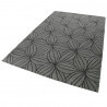 Tapis gris floral en laine de N-Z design Oria Esprit Home