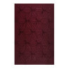 Tapis rouge floral en laine de N-Z design Oria Esprit Home