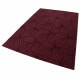 Tapis rouge floral en laine de N-Z design Oria Esprit Home