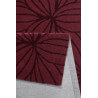 Tapis rouge floral en laine de N-Z design Oria Esprit Home