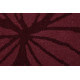 Tapis rouge floral en laine de N-Z design Oria Esprit Home