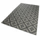 Tapis gris en laine Esprit Home plat géométrique Kian Kelim