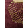 Tapis bordeaux shaggy doux uni Loft Esprit Home