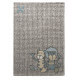 Tapis beige et bleu pastel animaux pour enfant Patchwork Sweetys Sigikid