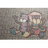 Tapis beige et rose pastel animaux pour enfant Patchwork Sweetys Sigikid