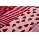 Tapis pour fille rouge rectangle Canon Sigikid