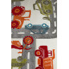 Tapis voitures pour chambre enfant blanc Traffic Sigikid