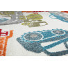 Tapis voitures pour chambre enfant blanc Traffic Sigikid