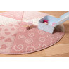 Tapis rond rose pastel pour enfant Round Canon Sigikid