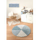 Tapis rond bleu pastel pour enfant Round Canon Sigikid