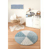 Tapis rond bleu pastel pour enfant Round Canon Sigikid