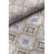 Tapis moutarde et beige carreaux de ciments plat coton Agnes